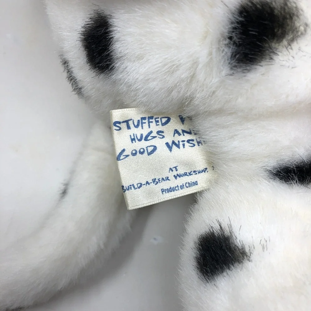 Build A Bear Vintage Dalmatian Dog Plush Cheerleader Uniform White Black Spotted